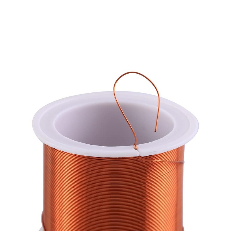 SKYPRO 24AWG 32Ft Coil Copper Wire Enameled Copper Wire Enameled Magnet Winding Wire 1 Spool Coil Natural Temperature Rating Widely Used for Transformers Inductors - Image 4